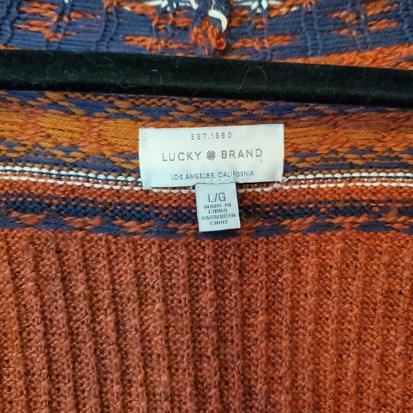 Lucky Brand Aztecan Cardigan L - Picture 5 of 9